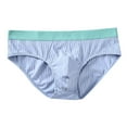 thumbnail image 3 of HVOBTTY Mens Fashion Comfty Briefs, Everyday Comfortable Briefs for Men, Men's Casual Soft Color Blocked Comfortable Breathable Sports Daily Briefs Light Blue, XXXL, 3 of 5