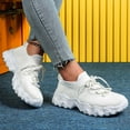 thumbnail image 3 of Women's Walking Shoes Slip On Sneakers Non Slip Gym Workout Mesh Casual Sock Trainers Breathable Lace Up Tennis Shoes White Size 8.5, 3 of 7