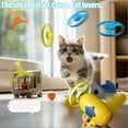 thumbnail image 4 of GZYS  Cat Fetch Toys, Interactive Flying Cat Toy with 20 Flying Propellers, Dog Cat Pet Tracks Chasing Toy for Indoor,Outdoor Cats (Pink + 20 Propellers), 4 of 10
