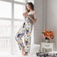 thumbnail image 5 of Balery Lilies Flowers Pantalones de pijama para mujer, pijamas ultraligeros, pantalones de estar por casa-Small, 5 of 6