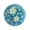 Blue, variant on Round Resin Decorative Ornament with Floral Pattern Embedded Beads and 3D Flower Accents for Home Tabletop Display Art Craft