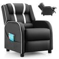 thumbnail image 1 of Gymax Kids Recliner Chair Ergonomic Leather Sofa Armchair w/Footrest Side Pocket White, 1 of 10