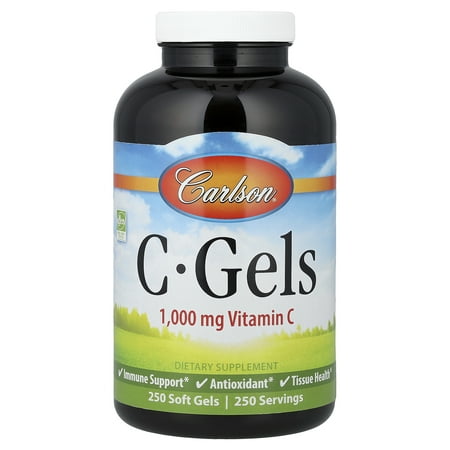 Carlson C-Gels, Vitamin C, 1,000 mg, 250 Soft Gels