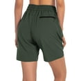 thumbnail image 2 of Hiauspor Womens Quick Dry Shorts with 3 Zipper Pockets, Workout Athletic Hiking Shorts, Sizes S-2XL, 2 of 6