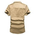 thumbnail image 3 of 2023 New Men's Cargo Tactical Shirts 100% Cotton Short Sleeve Work Brand Military Shirt Chemise Plus size 5XL, 3 of 5