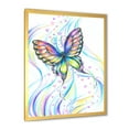 thumbnail image 2 of Designart 'Iridiscent Colorful Butterfly' Traditional Framed Art Print, 2 of 4