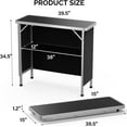 thumbnail image 3 of Bonnlo Folding Portable Bar Table, Mobile Bar Table for Events, Party, Camping, Picnic, Tradeshow, Indoor with Black Skirt 39 "L x 34" H, 3 of 7