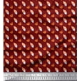 thumbnail image 1 of Soimoi Red polyester Crepe Fabric Tumble Stone Abstract Print Sewing Fabric Yard 52 Inch Wide, 1 of 5