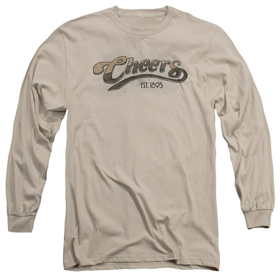 Cheers Watercolor Logo Long Sleeve Adult 18/1 T-Shirt Sand