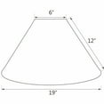 thumbnail image 4 of Aspen Creative 32201, Empire Spider Lamp Shade, Off White, 6" Top x 19" Bottom x 12" Slant Height, 4 of 5