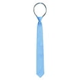 thumbnail image 1 of Corbatas de hombre preatadas de color sólido INSPIRE CHIC para el Día del Padre, corbatas con cremallera, corbata ajustable para el cuello, corbata de boda para el novio, azul cielo, talla única, 1 of 6