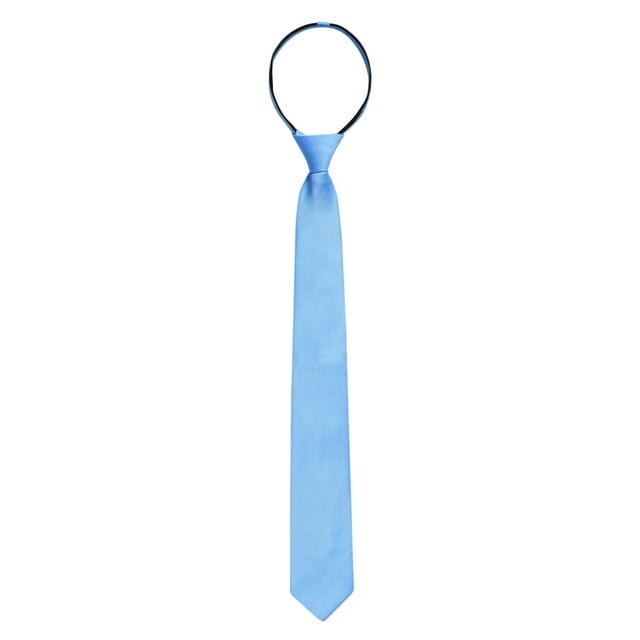 Corbatas de hombre preatadas de color sólido INSPIRE CHIC para el Día del Padre, corbatas con cremallera, corbata ajustable para el cuello, corbata de boda para el novio, azul cielo, talla única