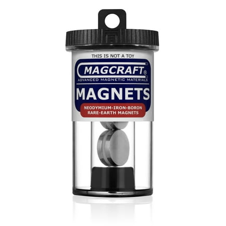 - MAGCRAFT® NSN0669 - Rare Earth Disc Magnets, 0.875 in. Diameter x 0.125 in. Thick, 4-Count