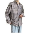 thumbnail image 6 of BVnarty Plaid Shirts for Men Casual Plaid Long Sleeve Shirt with Pockets, Lightweight Turndown Collar Button-Up for Daily Wear, Fall/Winter Style, 6 of 6