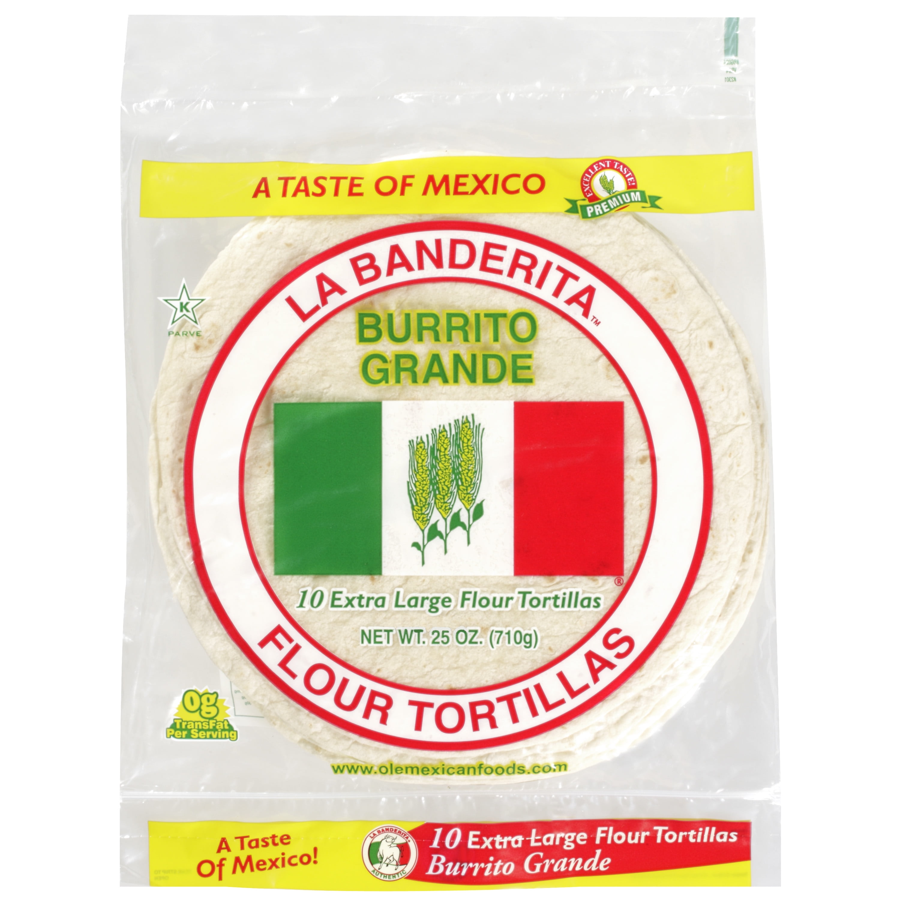 La Banderita Burrito Extra Large Flour Tortillas, 10ct by Ole' Mexican Foods