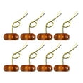 thumbnail image 1 of Luces de remolque LED para camiones Unique Bargains 24V, luces de marcador ovaladas de goma impermeables amarillas, 8 piezas, 1 of 7