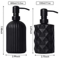thumbnail image 7 of 2 Pcs Black Soap Dispenser, 13.5 Oz / 11 Oz Glass Dispenser Set for Bathroom and Kitchen, Soap Dispenser, 7 of 7