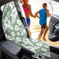thumbnail image 3 of Uorisanigo Car Seat Towel Cover Waterproof Non-Slip Green Hibiscus Flowers Automotive Vehicles Seat Cover Protectors Fit Most Car, Truck, Suv, or Van for Post Gym Workout, 3 of 6