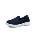thumbnail image 1 of Tenmix Women's Shoes Comfortable Walking Lightweight Slip On Breathable Casual Wide Width Athletic Sneakers Dark Blue 6.5, 1 of 3