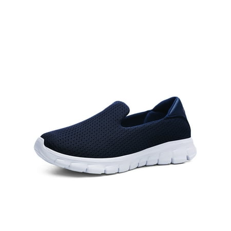 

Avamo Women Sports Breathable Slip On Walking Shoes Running Comfortable Round Toe Loafers Anti Dark Blue 7