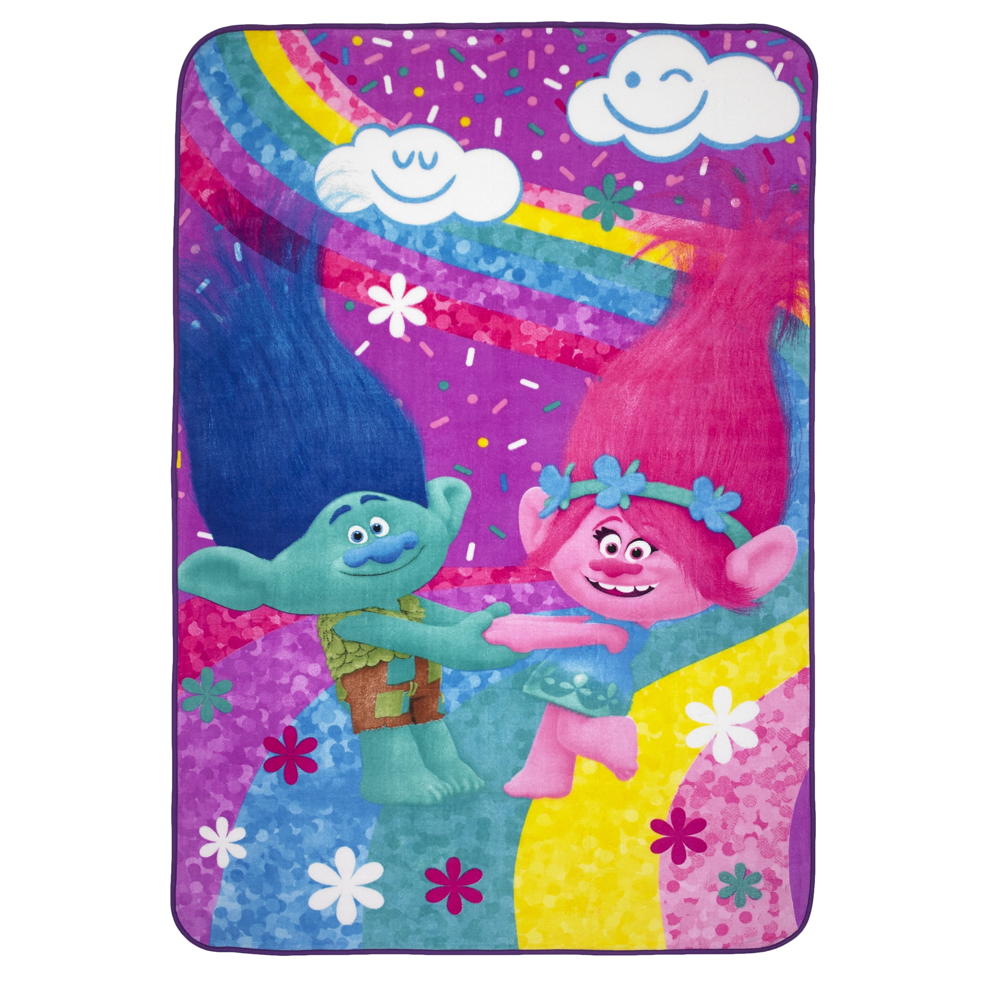 Details about   Twin TROLLS World Tour Sherpa Backed Blanket 60" x 90" Girls Pink Blanket New 
