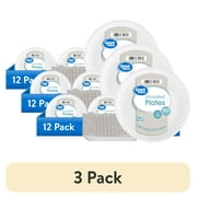 (3 pack) Great Value Uncoated Paper Plates, 6", 100ct