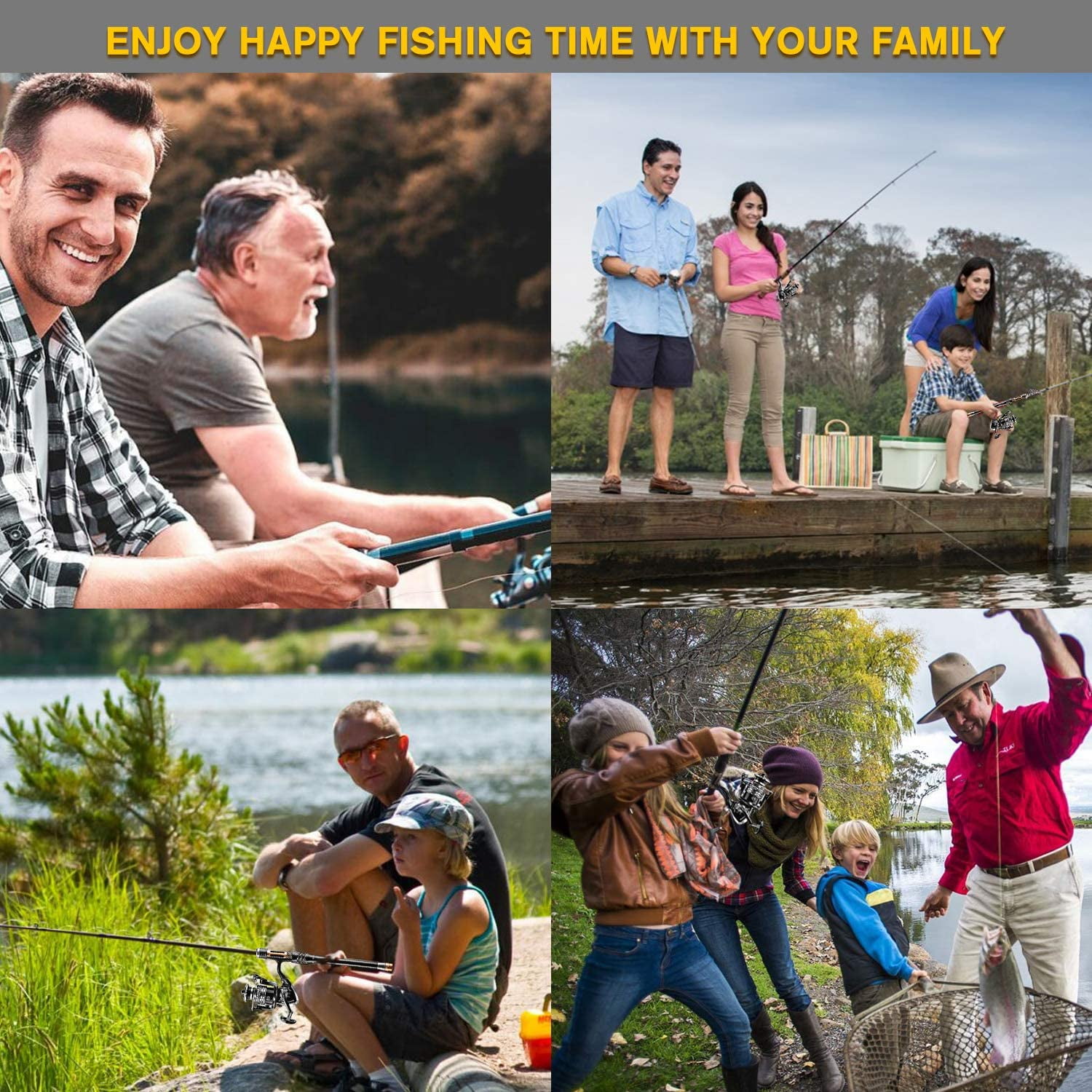 Fishing Rod Kit, Carbon Fiber Telescopic Fishing Pole and Reel Combo with Spinning Reel, Line, Lure, Hooks and Carrier Bag, Fishing Gear Set for Beginner Adults Saltwater