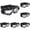 Black 6PCS, variant on Motorcycle Goggles Fit Over Glasses For Men Vintage Leather Riding Glasses Scooter ATV Off Road Scratchproof Glasses Windproof Anti Fog Black