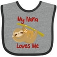 thumbnail image 3 of Inktastic My Nana Loves Me Sloth Boys or Girls Baby Bib, 3 of 4