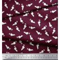 thumbnail image 2 of Soimoi Moss Tissu Georgette Imprimé Floral & Chat 1 Yard 42 Pouces de Large, 2 of 3