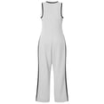 thumbnail image 5 of Wide Leg Jumpsuits For Women Zippered Round Neck Sleeveless Casual Jumpsuit Loose Trendy Wide Leg Baggy Overalls Summer Outfits with Pockets, 5 of 6
