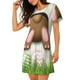 thumbnail image 2 of Balery Brown Bunny Camisón de manga corta con cuello redondo para mujer, cómodo y elegante., 2 of 6