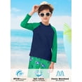 thumbnail image 5 of Lanbubble Boys Long Sleeve Rash Guard Swimsuit Kids 2-Pieces Bathing Suits Set, 5 of 6