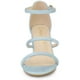 thumbnail image 2 of Sandalias Correa De Tobillo Tacón Grueso Gamuza Sintética Para Mujeres Cielo azul 36, 2 of 6