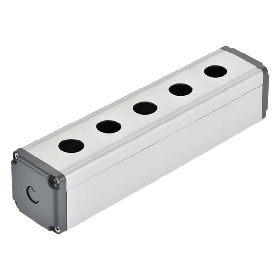5 Holes 16mm Aluminum Switch Button Station Boxes with a PG7 Cable Gland