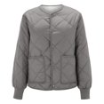 thumbnail image 3 of Vedolay Parka Jacket Women Open Front Long Sleeve Button Down Knit Cardigan Coat 2023 A,M, 3 of 4