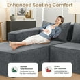 thumbnail image 2 of Modular Sectional Sofa Bed, Cloud Sectional Couch, Upholstered Chenille Boneless Couch Sofa Set for Living Room Bedroom No Assembly Required., 2 of 7