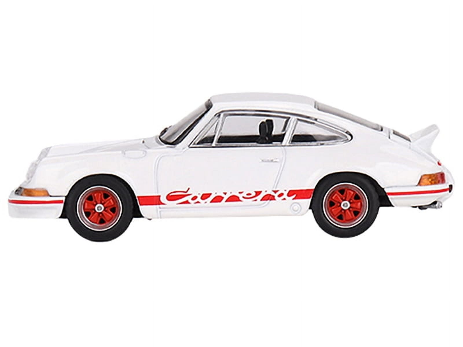 Mini GT Porsche 911 Carrera RS 2.7 Grand Prix - White with Mini GT Porsche 911 Carrera RS 2.7 Grand Prix - White with