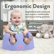 Nuby My Floor Seat Soft Foam Baby Booster Seat with 3-Point Harness, Purple