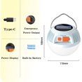 thumbnail image 2 of Paquete de 2 luces solares recargables USB tipo C para acampar CHAO impermeable 3 modos, 2 of 5