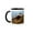 Black/White, variant on 3drose, Crested Caracara, Caracara Cheriway, Perched, 11oz Magic Transforming Mug