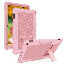 SOATUTO Case for Fire HD 10 10.1 inch for Fire HD 10 Plus Tablet 11th Gen 2021 Release Heavy Duty Shockproof Kids Friendly Sturdy Shell Case for Amazon Fire HD 10/Fire HD 10 Plus Tablet - Rose Gold