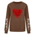 thumbnail image 3 of ameIAEA Valentines Day Sweatshirt Women Crewneck Graphic Pullover Long Sleeve Fall Spring Tops, 3 of 4
