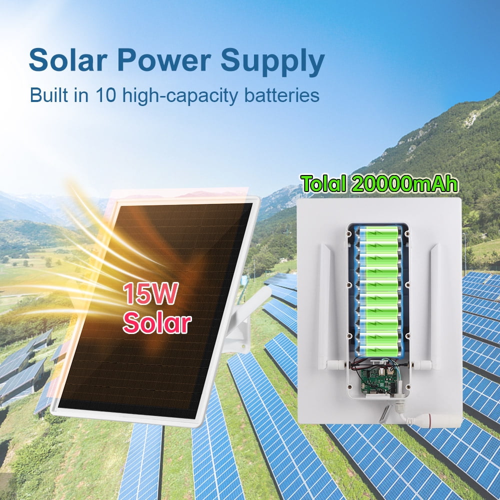 DIDSeth 4G Solar Router with Solar Panel 15W 25000mAh Battery Signal Booster IP66 Wireless 4G WiFi Amplifier Range Extender 5V