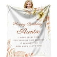 thumbnail image 1 of LHSHID Aunt Birthday Gift Throw Blankets Birthday Gift for Auntie from Niece Happy Birthday Auntie Gifts Birthday Gifts for Aunt from Nephew Auntie Birthday Gifts 30"x40", 1 of 7