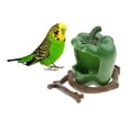 thumbnail image 3 of Comedero para loros Salvador 2 uds cuenco de comida para pájaros taza para beber de agua berenjena pimienta, 3 of 10