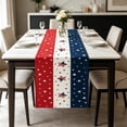 thumbnail image 4 of Linnome 250th Anniversary Table Runner Star Printed Linen Style for Independence Day Dining Table Decor 72x13in, 4 of 6