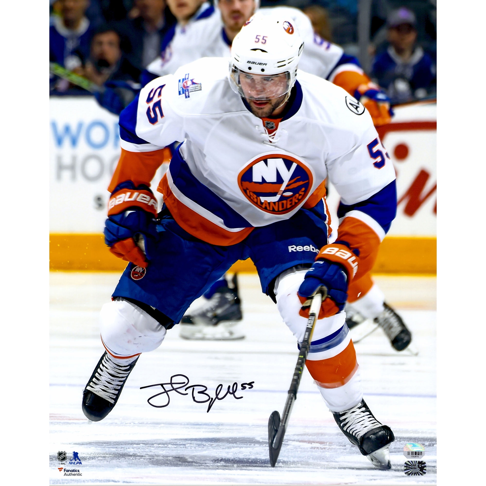 Johnny Boychuk New York Islanders Fanatics Authentic Autographed 16" x 20" White Jersey Skating Photograph No... by Fanatics Authentic