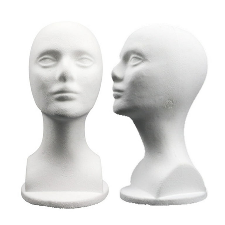 Male Wig Display Cosmetology Mannequin Head Stand Model Foam White