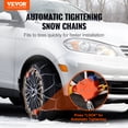 thumbnail image 2 of VEVOR Auto Tightening Snow Chains Diamond Mesh Anti-slip Traction Wheel Chains, 2 of 9